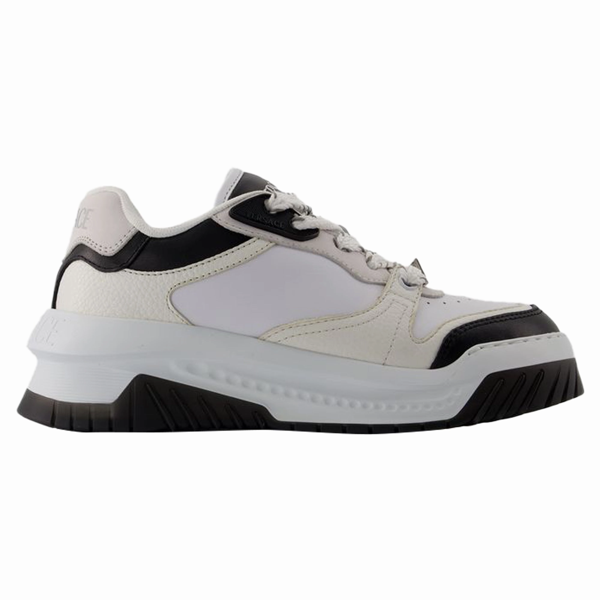 Sneakers - Versace - Leather - Black/White Buy Womens Sneakers online shop