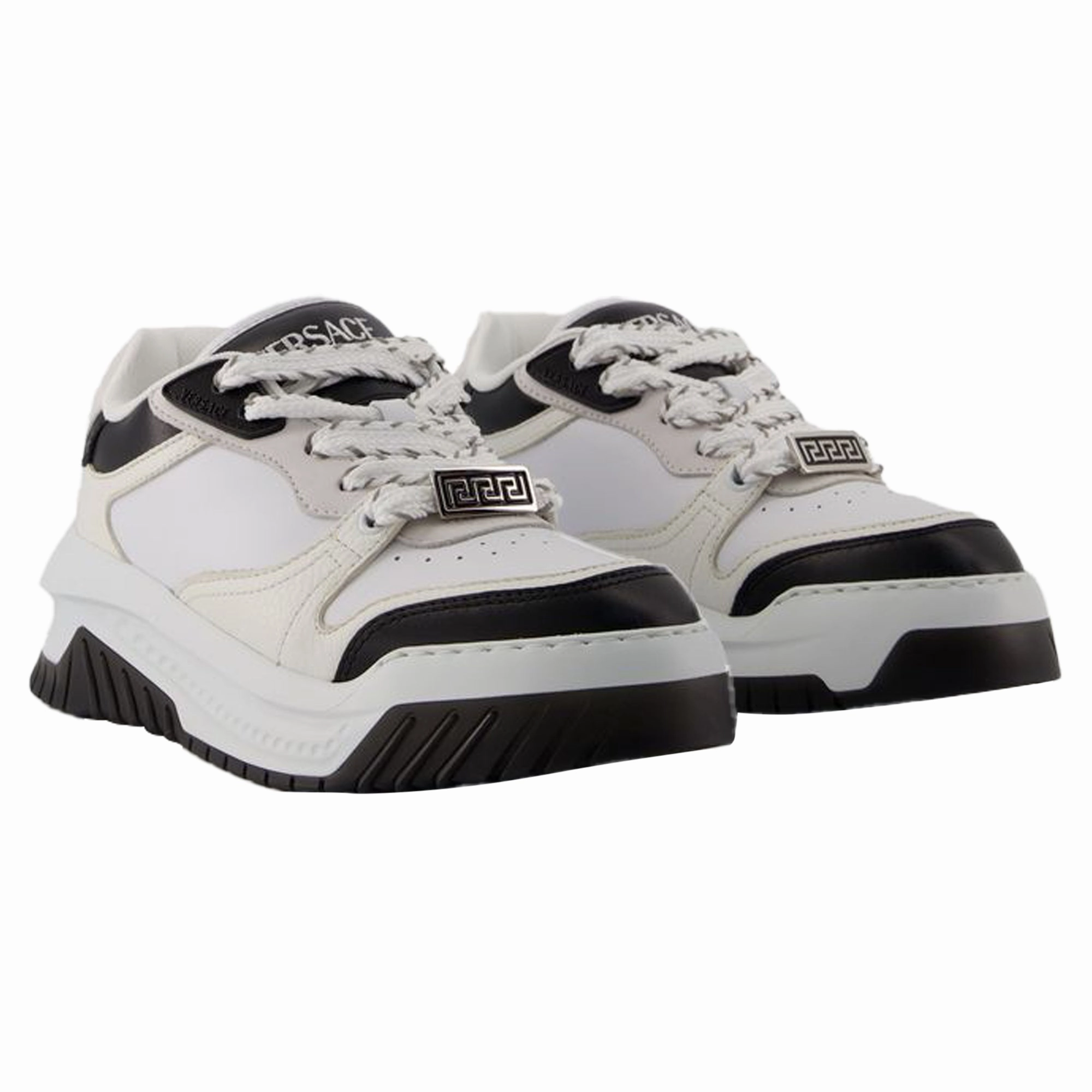 Sneakers - Versace - Leather - Black/White