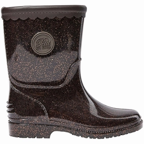 Sofie Schnoor Brown Rubber Boot Kids Rain Boots with free shipping