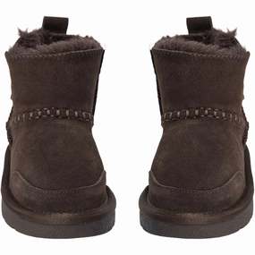 Sofie Schnoor Dark Brown Suede Boots Teddy Boots for Kids online deal