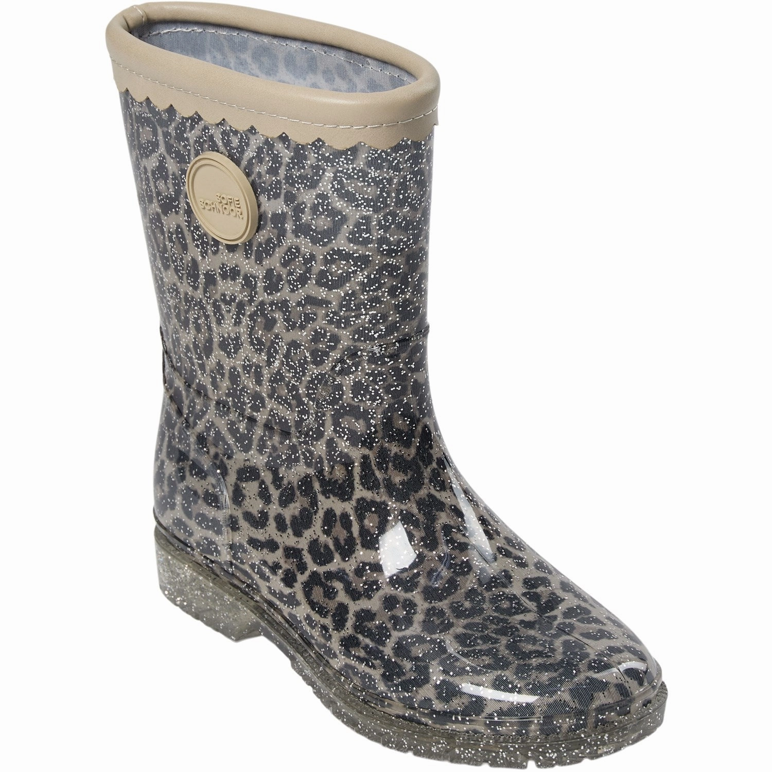 Sofie Schnoor Leopard Nillesk Rubberboot Kids Rain Boots with free shipping