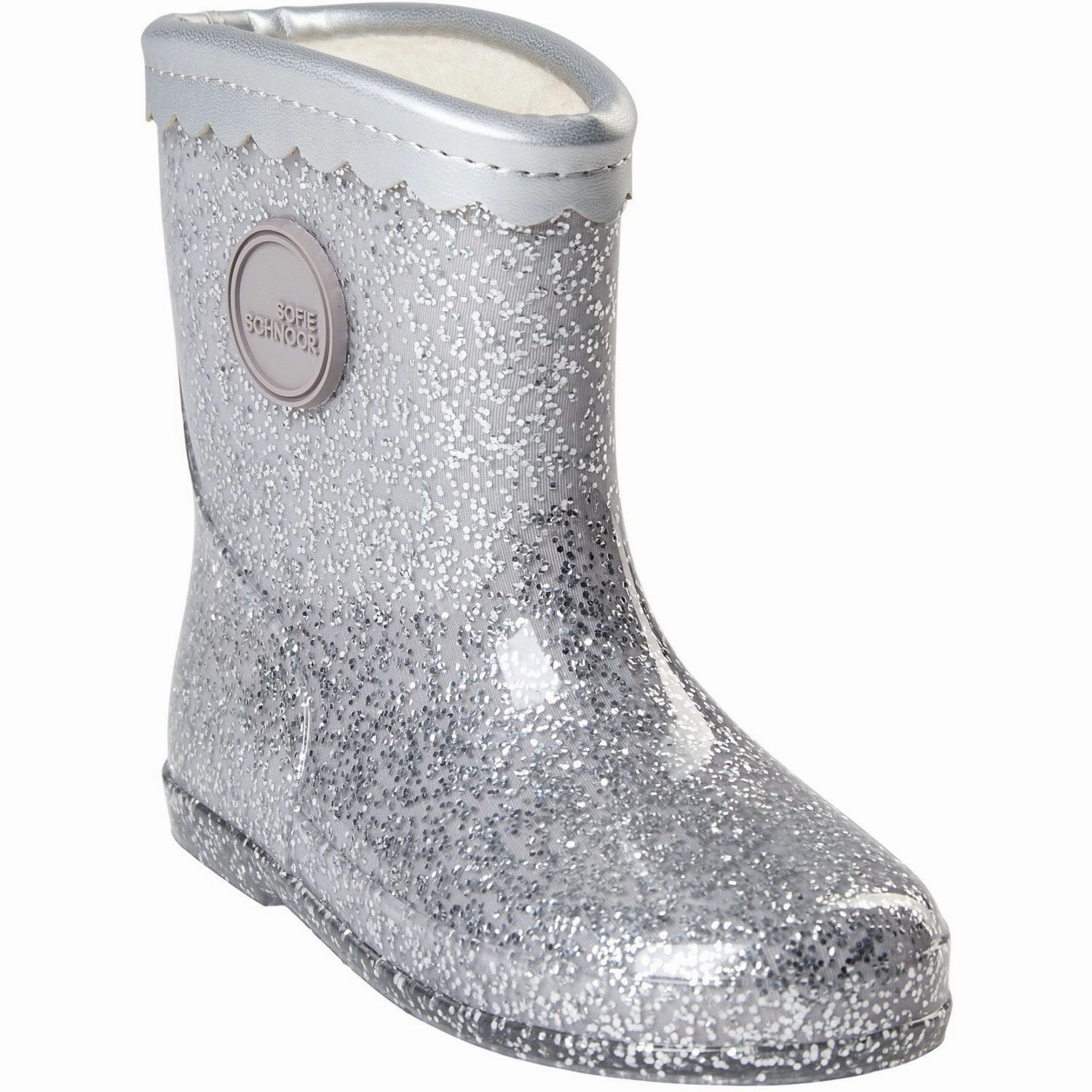 Sofie Schnoor Silver Rubber Boots Kids Rain Boots with free shipping