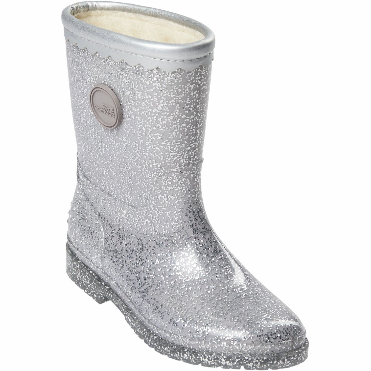 Sofie Schnoor Silver Rubber Boots Kids Rain Boots with free shipping