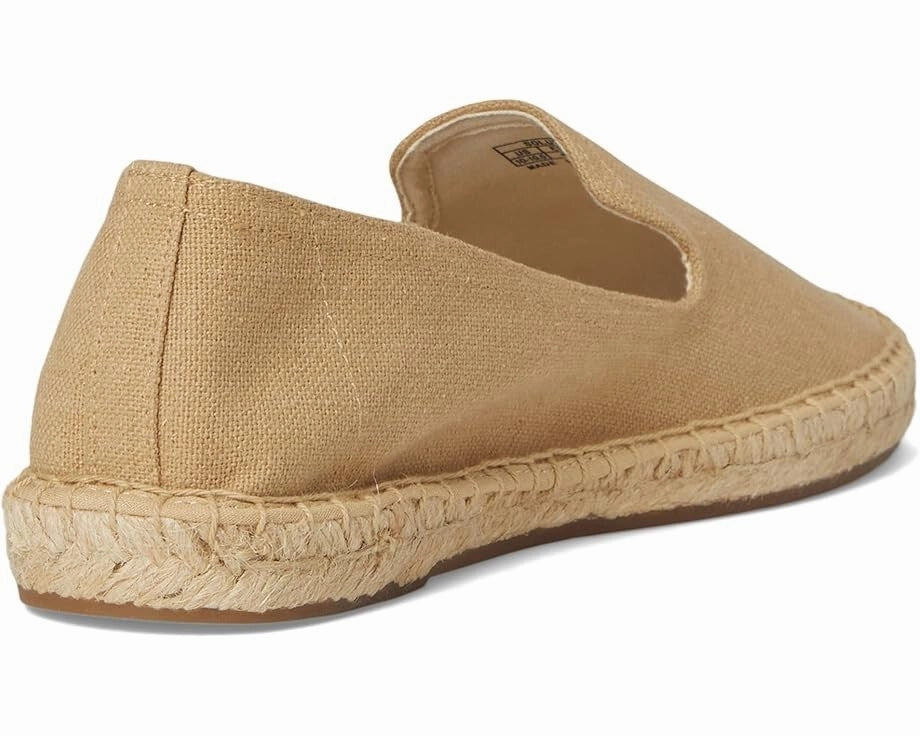 Soludos Smoking Slipper Womens US 8 Cafe Taupe Cotton Espadrille Slip-On ZOGG153