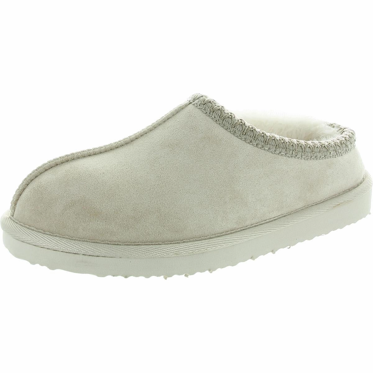 SPARKS Womens Faux Fur Lined Faux Suede Scuff Slippers Cozy Womens Slippers discount