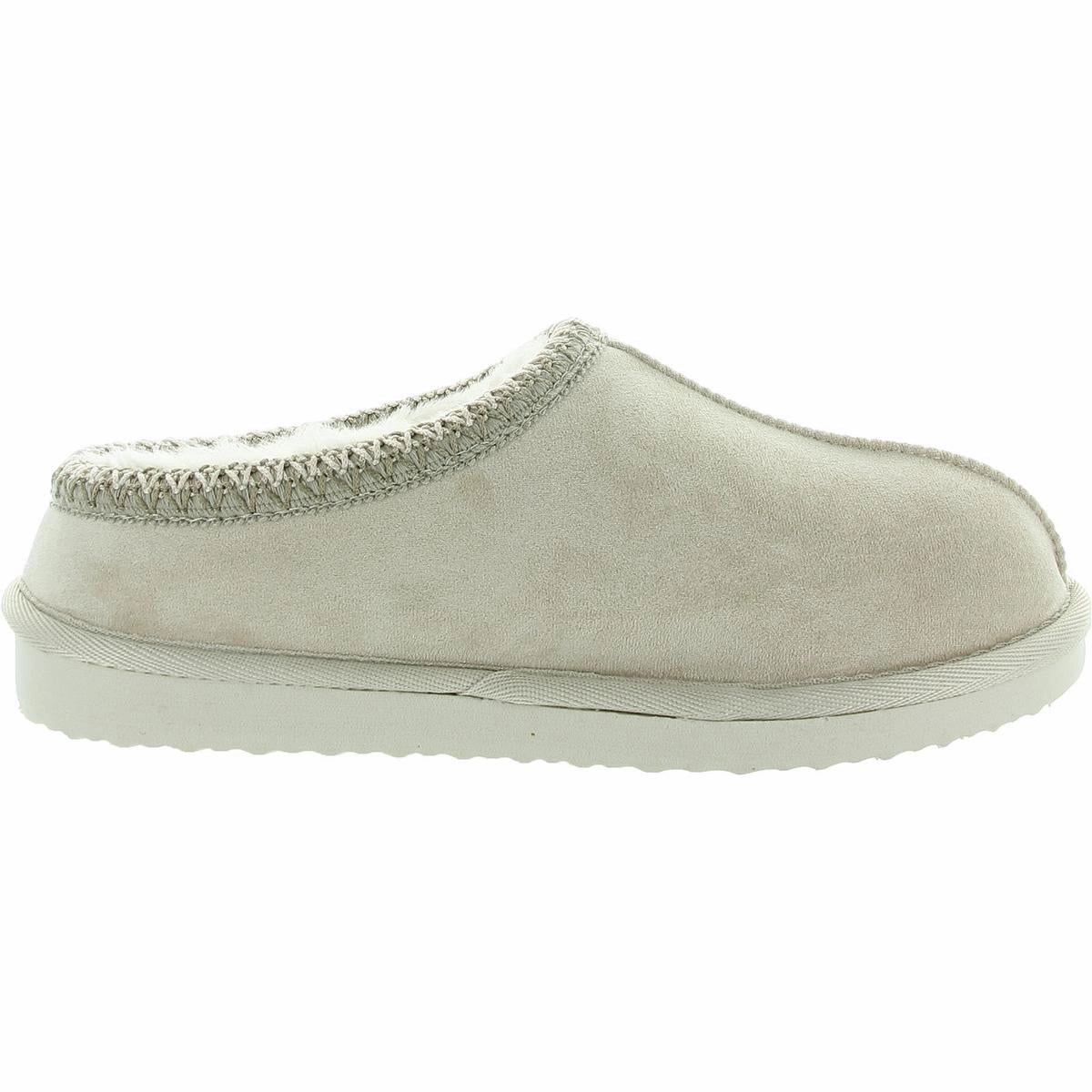 SPARKS Womens Faux Fur Lined Faux Suede Scuff Slippers