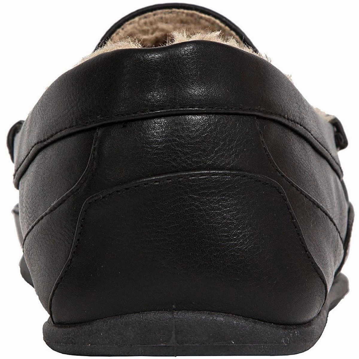Spun Mens Comfort Insole Faux Fur Lined Loafer Slippers