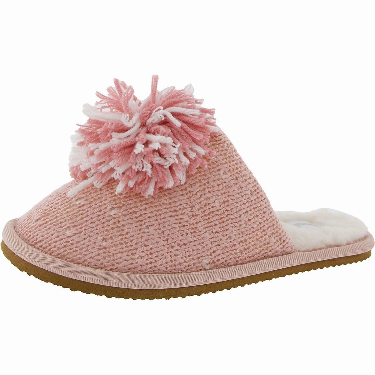 STARDUST Womens Faux Fur Lined Knit Slide Slippers Cozy Womens Slippers discount