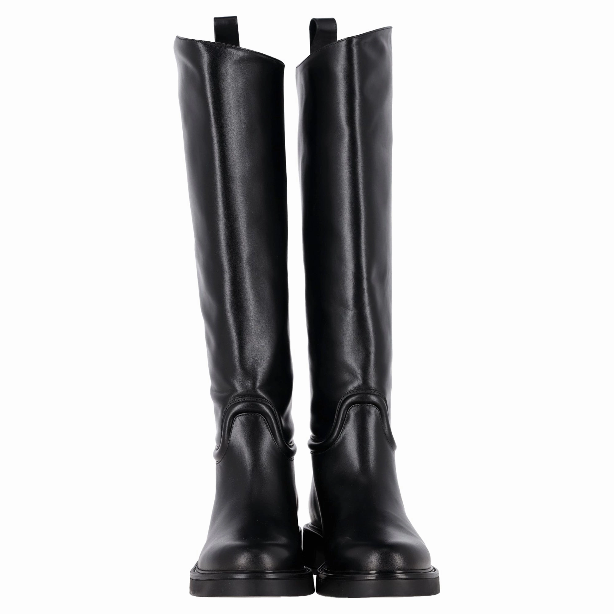 Stuart Weitzman Celia Riding Boots in Black Leather