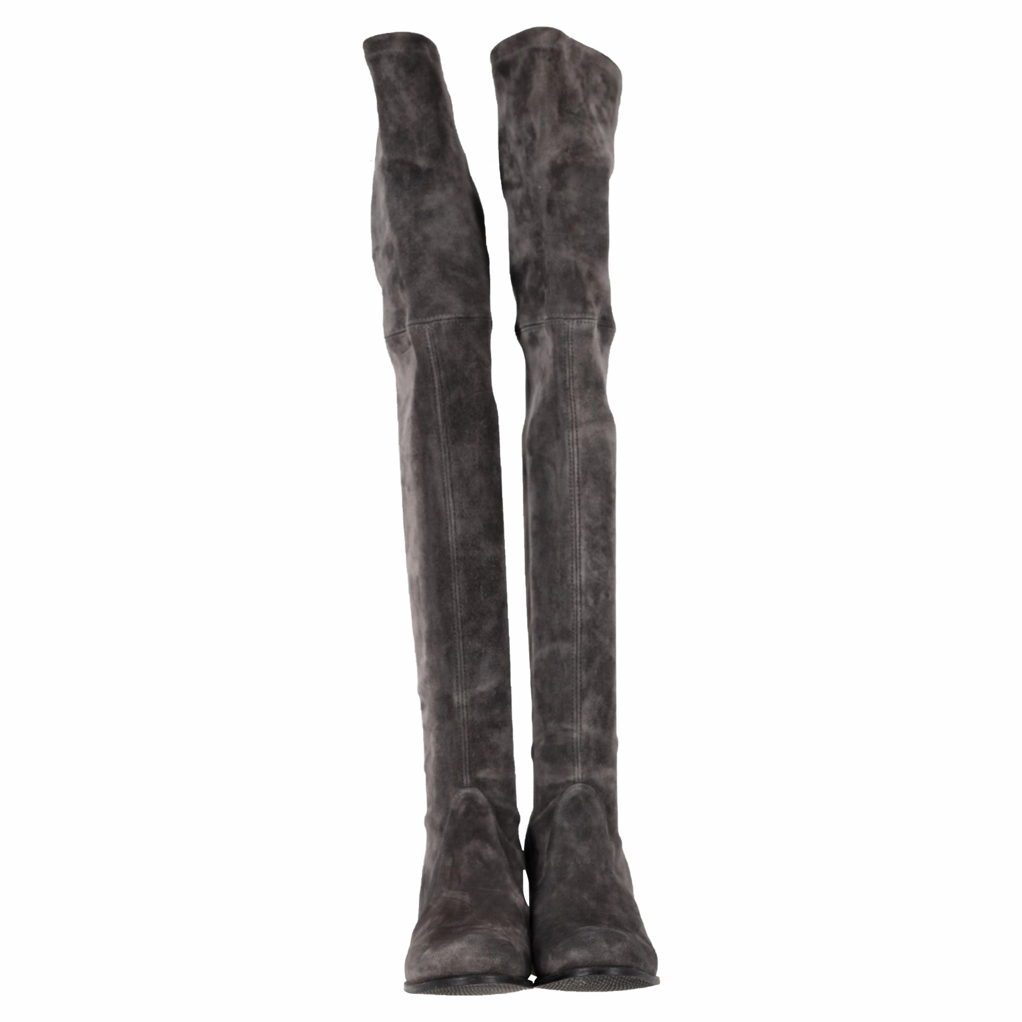 Stuart Weitzman Genna Over The Knee Boots in Grey Suede