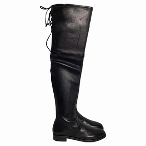 Stuart Weitzman Lowland Over-The-Knee Boots in Black Leather High-quality Womens Boots discount