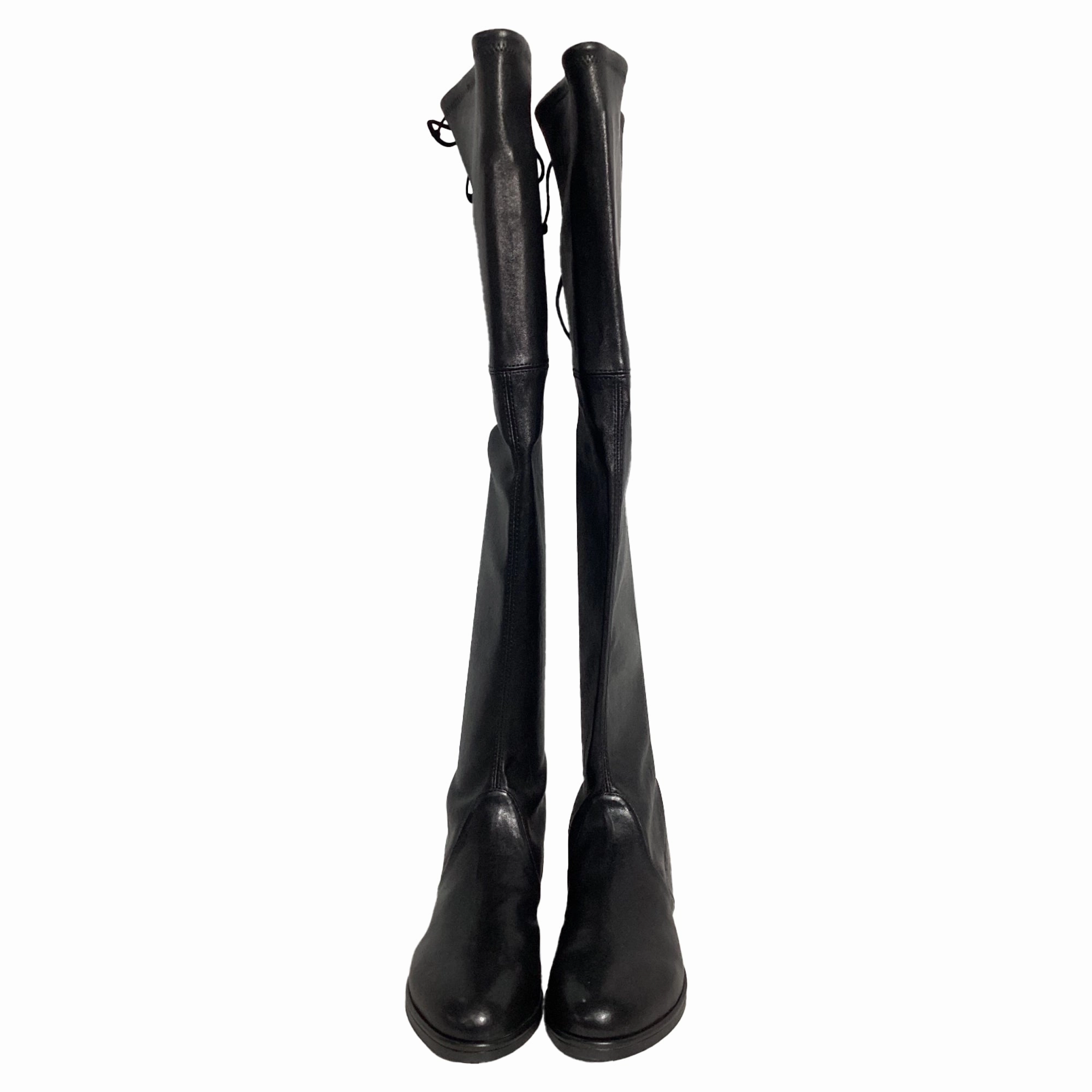 Stuart Weitzman Lowland Over-The-Knee Boots in Black Leather