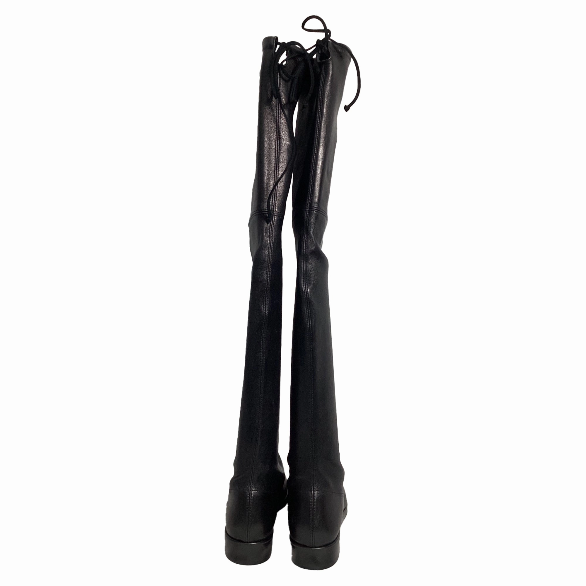 Stuart Weitzman Lowland Over-The-Knee Boots in Black Leather