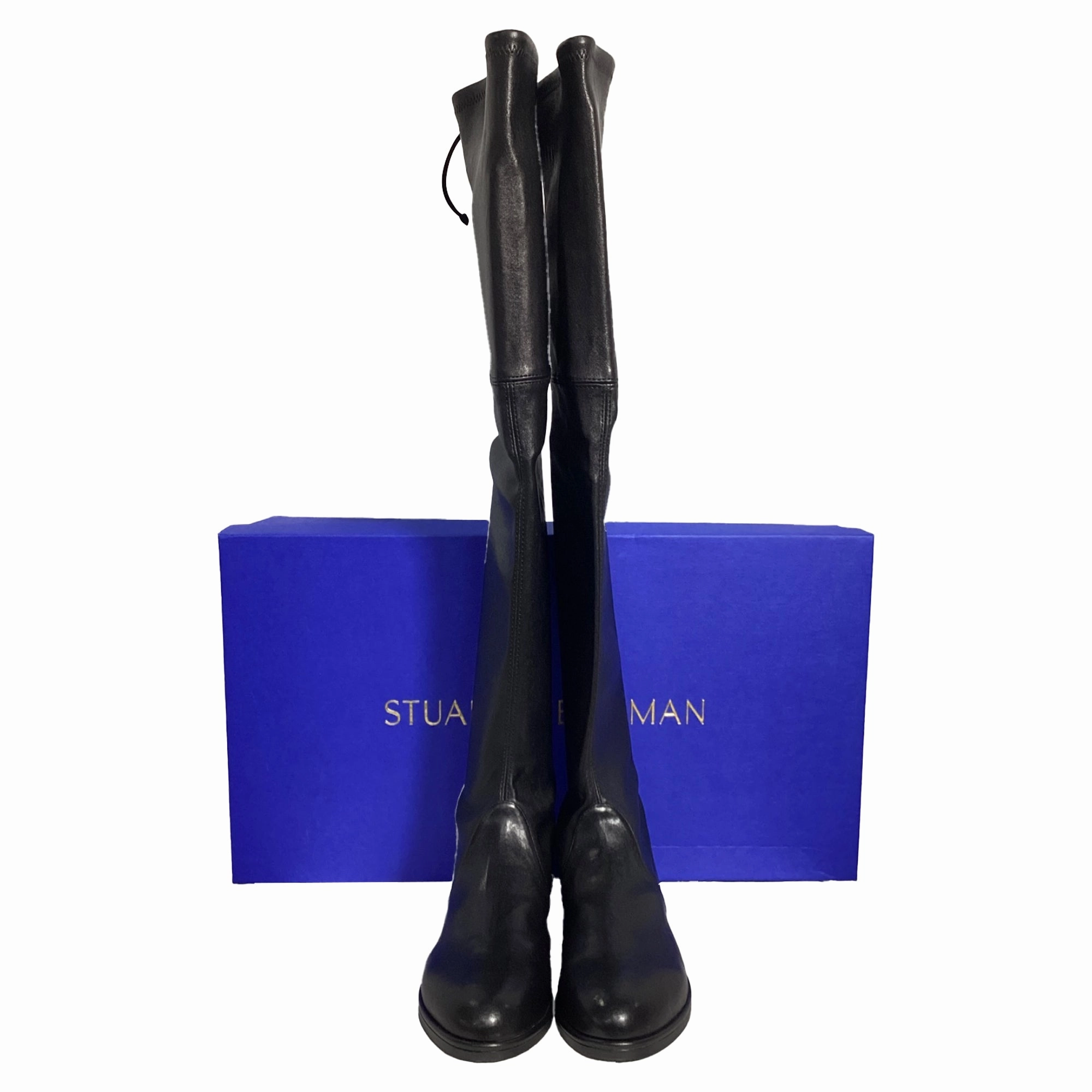 Stuart Weitzman Lowland Over-The-Knee Boots in Black Leather