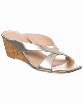 Stuart Weitzman Miami 50 Leather Wedge Sandal Comfortable Womens Sandals sale
