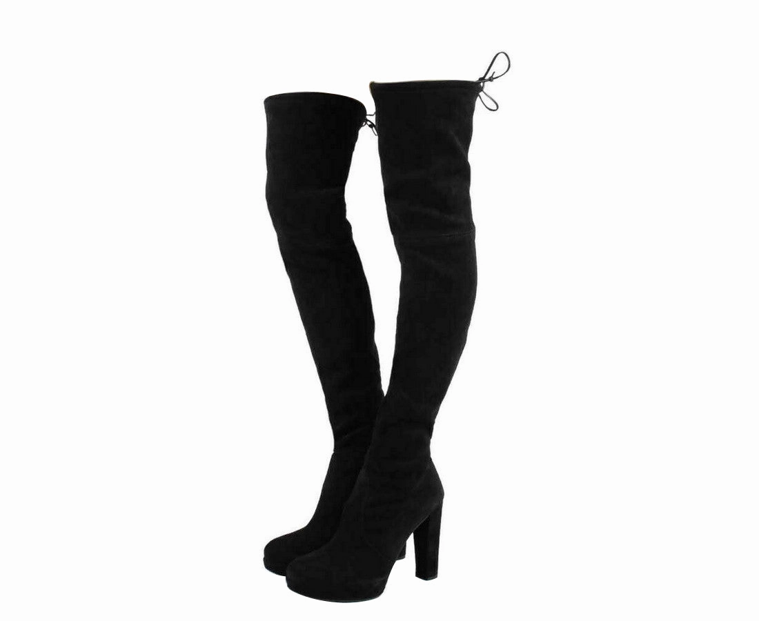 Stuart Weitzman Women's Plathighland  Suede Over-the-knee Boot Sale on Womens Trendy Boots