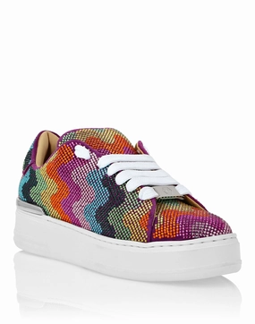 Suede Lo-Top Sneakers with Crystals Waves Rainbow Buy Womens Sneakers online shop
