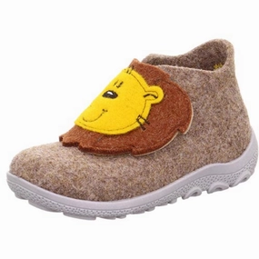 Superfit Beige/Grey Happy Octi Slippers With Warm Lining Wool Slippers Kids clearance