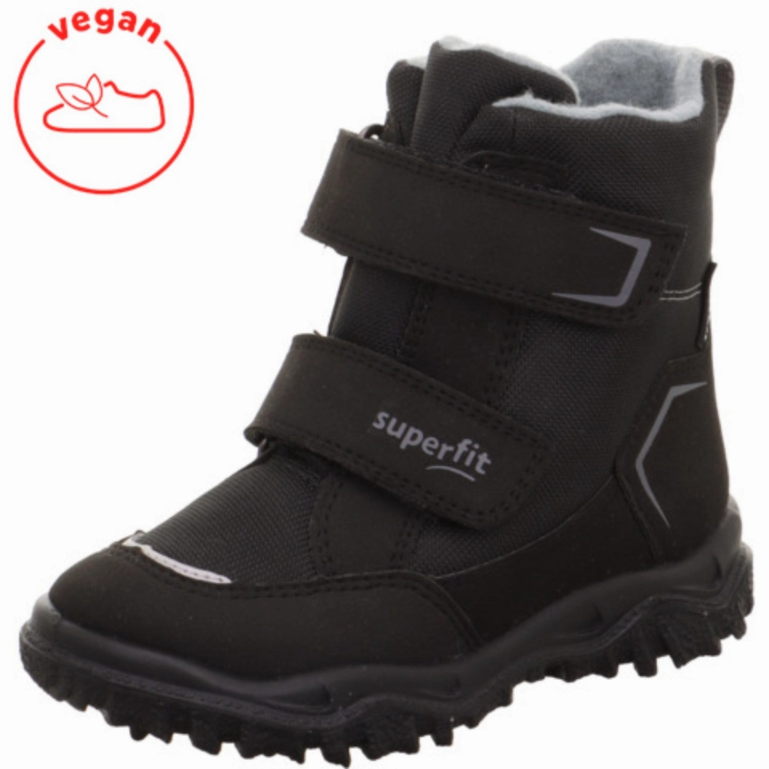 Superfit Black/Light Grey Husky Boots With Warm Lining Cheap Kids Winter Footwear