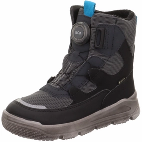 Superfit Black/Light Grey Mars Boots With Warm Lining Cheap Kids Winter Footwear