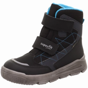 Superfit Black/Turquoise Mars Boots With Warm Lining Cheap Kids Winter Footwear