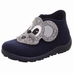 Superfit Blue/Grey Happy Octi Slippers With Warm Lining Wool Slippers Kids clearance