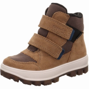 Superfit Brown/Blue Tedd Boots With Warm Lining Cheap Kids Winter Footwear