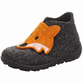 Superfit Grey/Orange Happy Octi Slippers With Warm Lining Wool Slippers Kids clearance