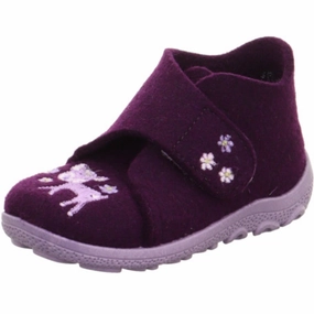 Superfit Purple Happy Octi Slippers With Warm Lining Wool Slippers Kids clearance