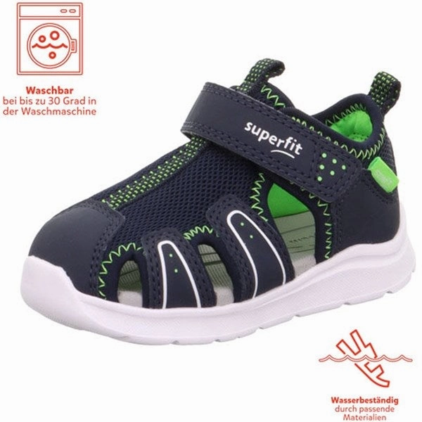 Superfit Wave Sandals Blue/Lightgreen Kids Closed Toe Sandals promo