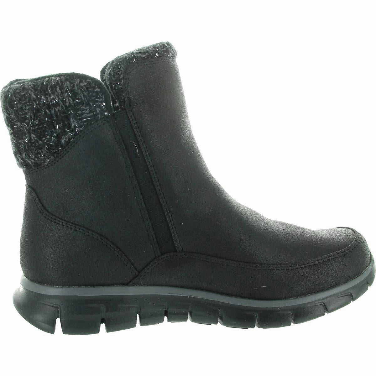 Synergy-Lovely Collab Womens Metallic Vegan Leather Winter & Snow Boots