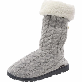 Tabbi Toggle Womens Faux Fur Cable Knit Bootie Slippers Cozy Womens Slippers discount
