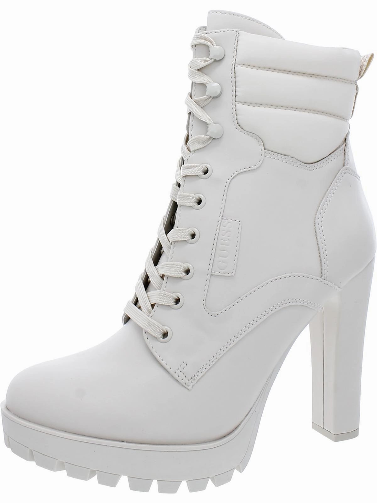 Talore  Womens Faux Leather Lux Sole Combat & Lace-Up Boots