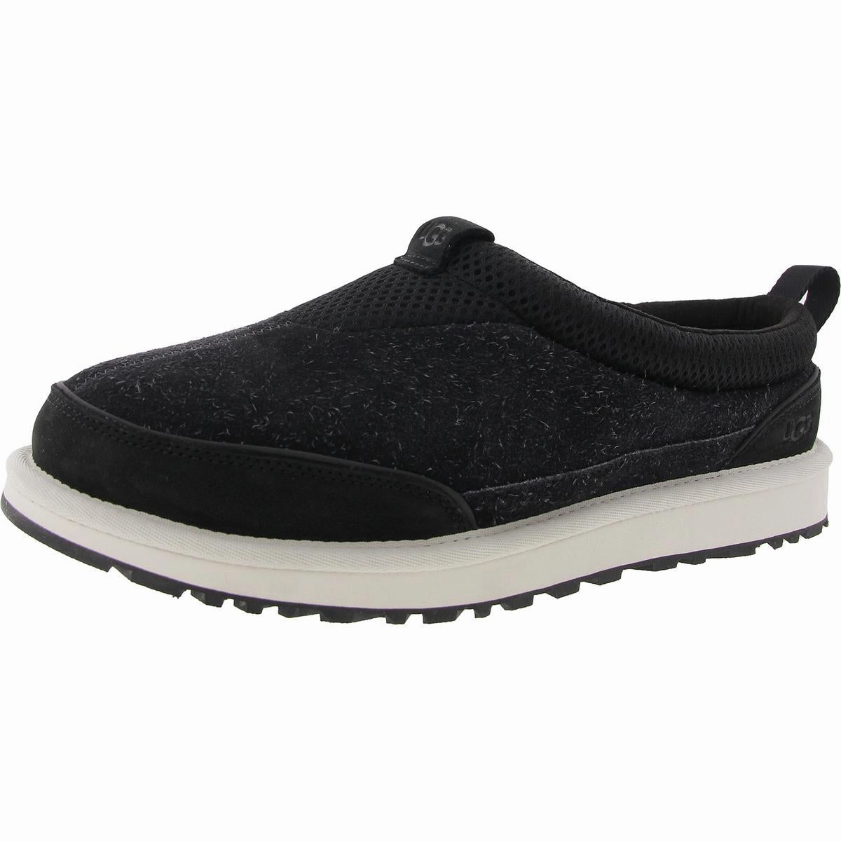 Tasman Mens Padded Insole Leather Slide Slippers Mens Slippers clearance sale