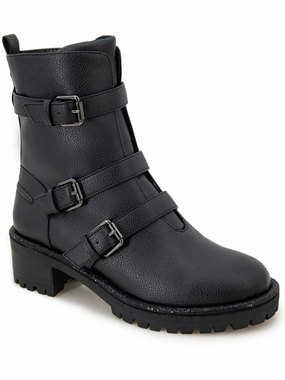 Tate Womens Faux Leather Rhinestone Motorcycle Boots Hot sale Womens Boots