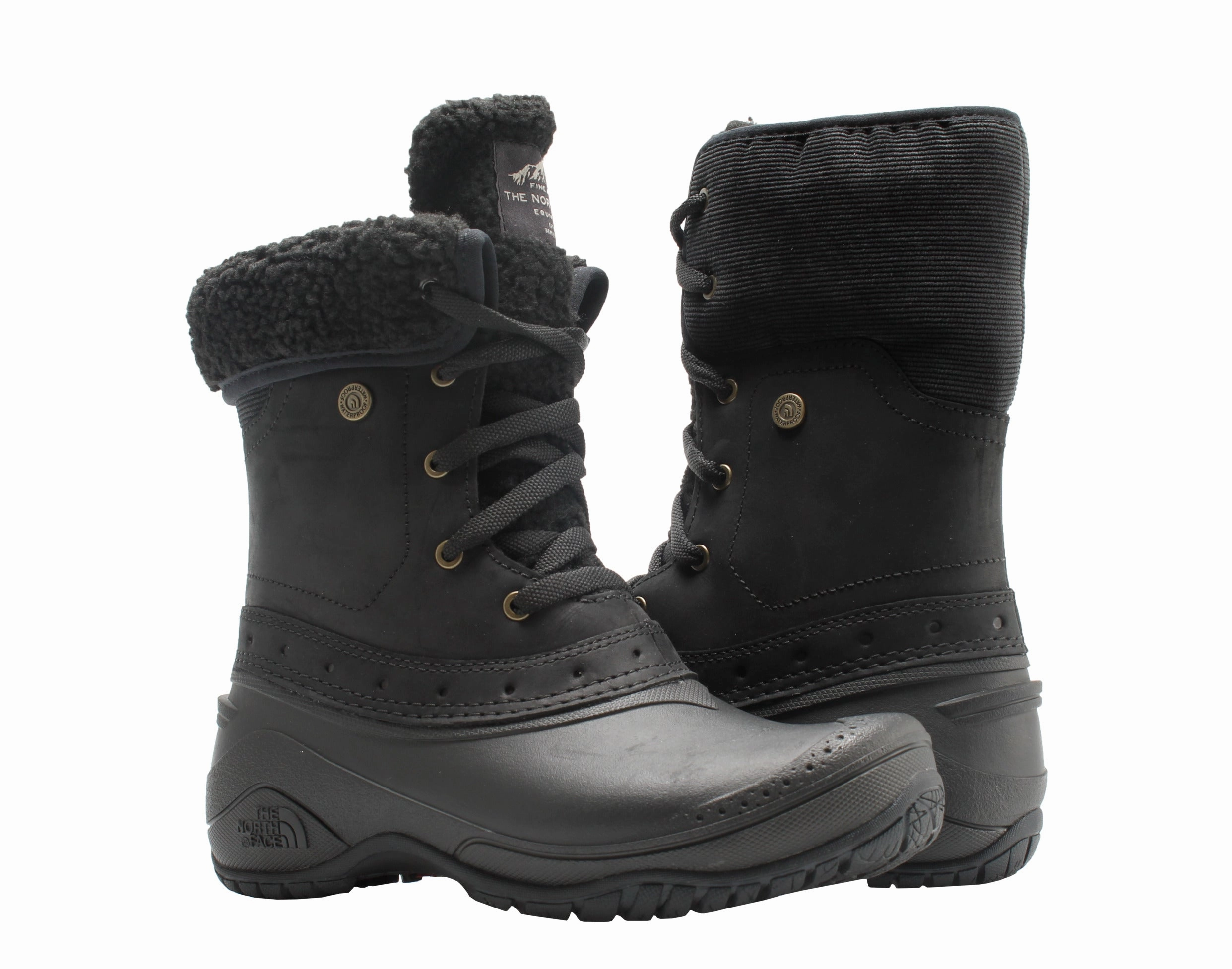 The North Face Shellista Roll Down Grisaille Grey/Black Women's Boots A3RQY-5RM