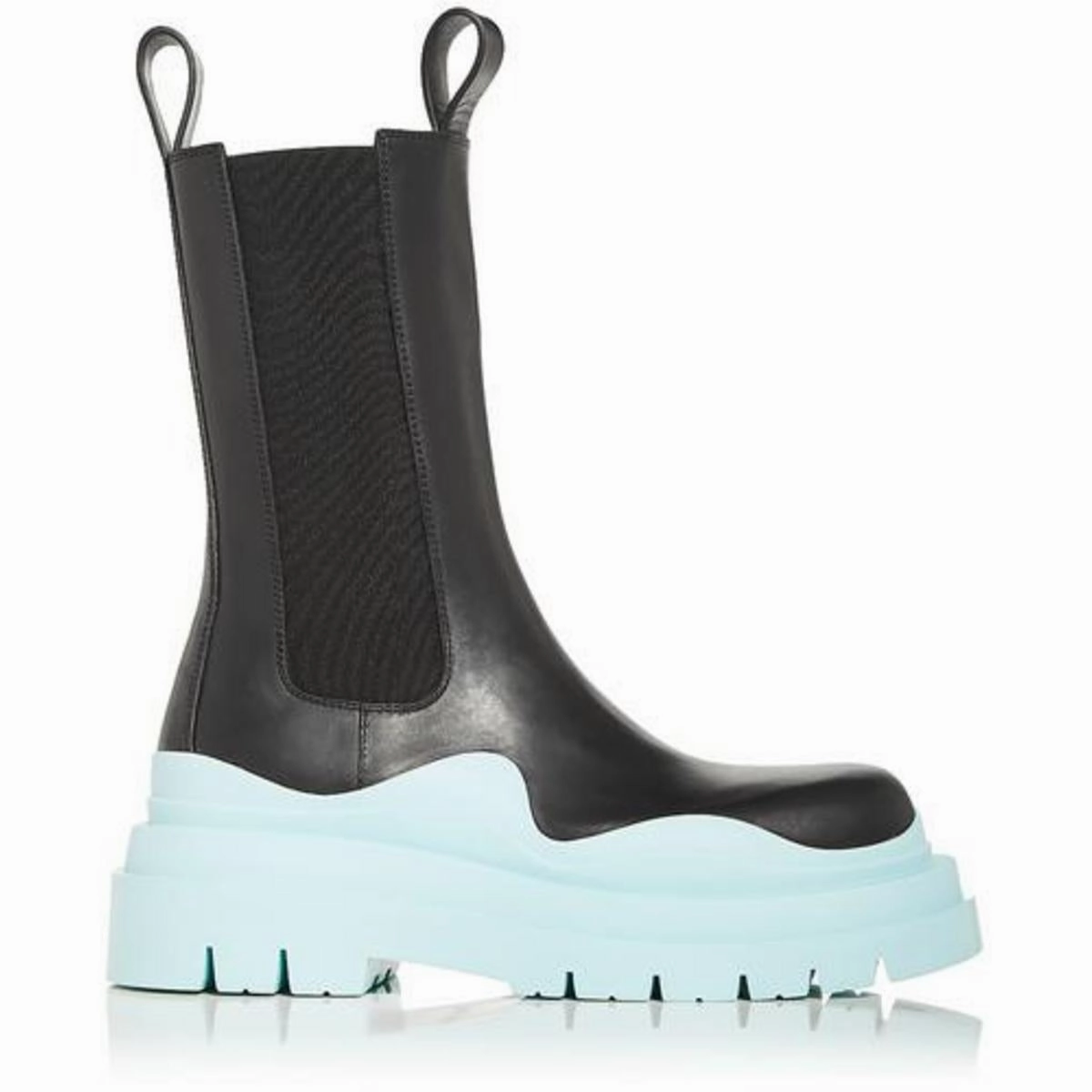 Tire Boot Womens Pull On Lug Sole Mid-Calf Boots