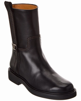TODs T Logo Leather Boot Womens Boots sale online