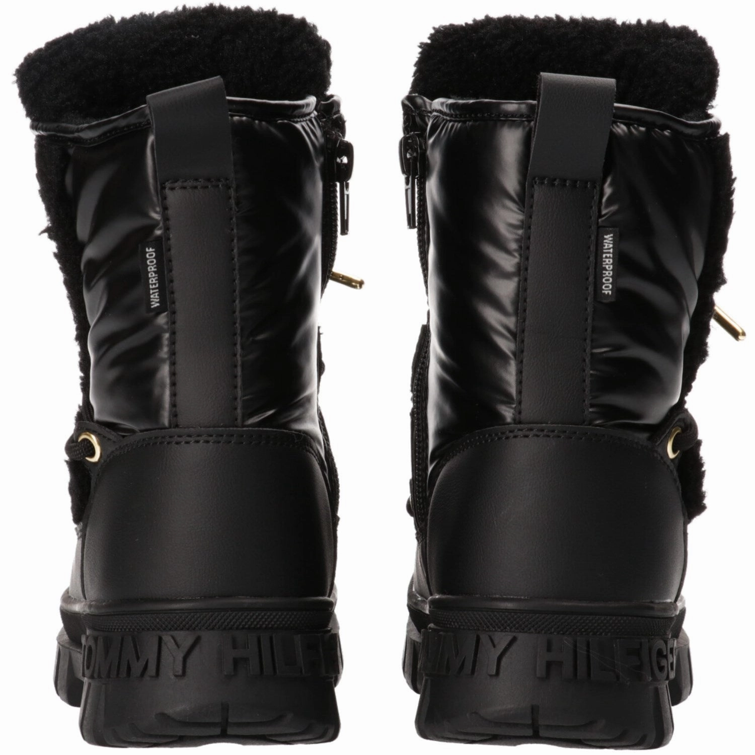 Tommy Hilfiger Black Fur Boot