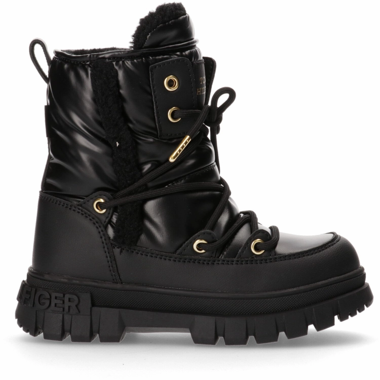 Tommy Hilfiger Black Fur Boot