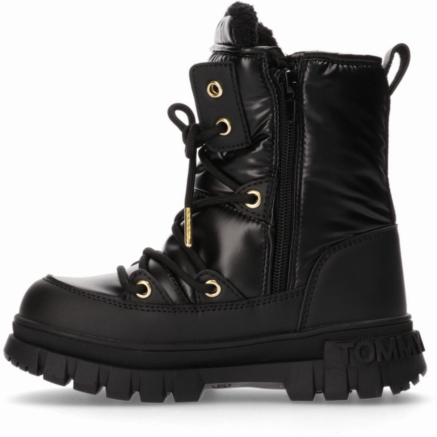 Tommy Hilfiger Black Fur Boot