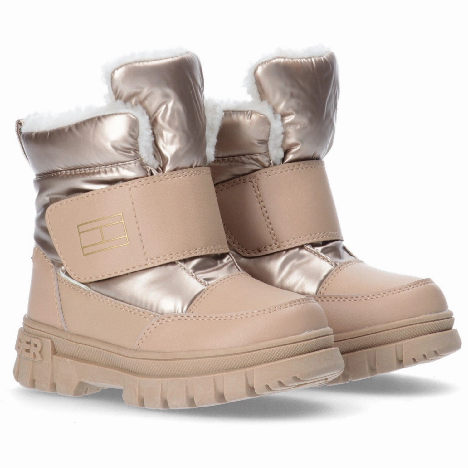 Tommy Hilfiger Bronze Fur Boot Cheap Kids Winter Footwear