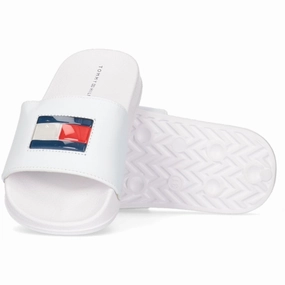 Tommy Hilfiger Flag Pool Slide White Water Sandals for Kids discount