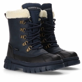 Tommy Hilfiger Lace-Up Bootie Blue Winter Boots for Kids on sale