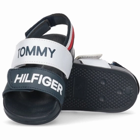 Tommy Hilfiger Logo Velcro Sandal Blue/White/Red Water Sandals for Kids discount