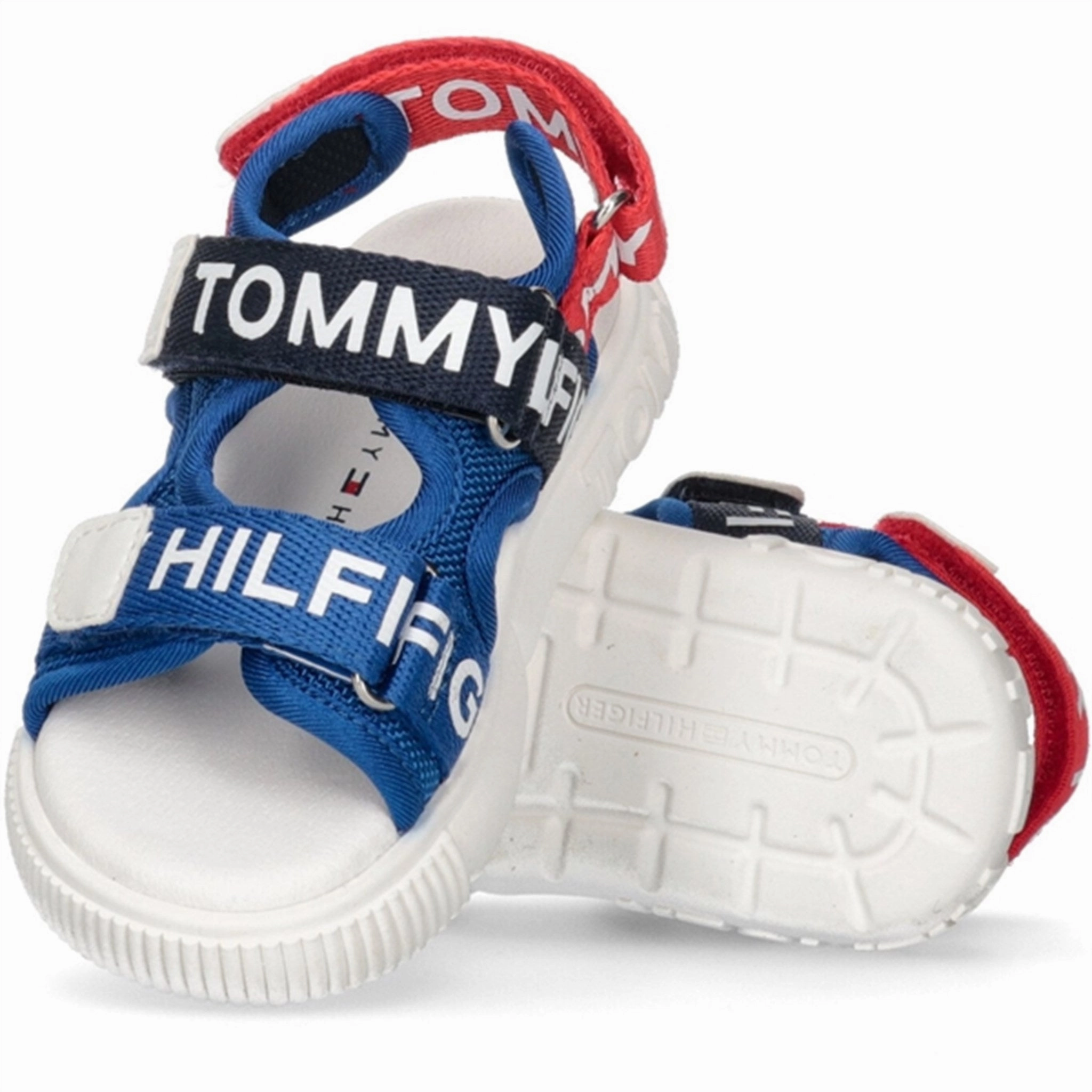 Tommy Hilfiger Logo Velcro Sandal Royal/Blue/Red Water Sandals for Kids discount