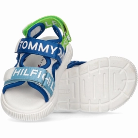 Tommy Hilfiger Logo Velcro Sandal White/Multi Water Sandals for Kids discount