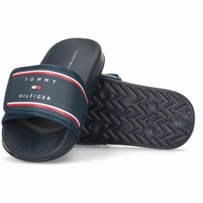 Tommy Hilfiger Maxi Velcro Pool Slide Blue Flip-Flops for Kids sale