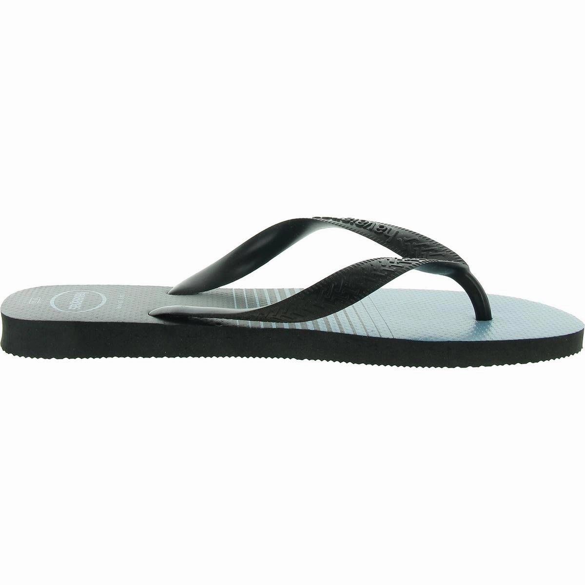 Top Basic Mens Striped Casual Flip-Flops