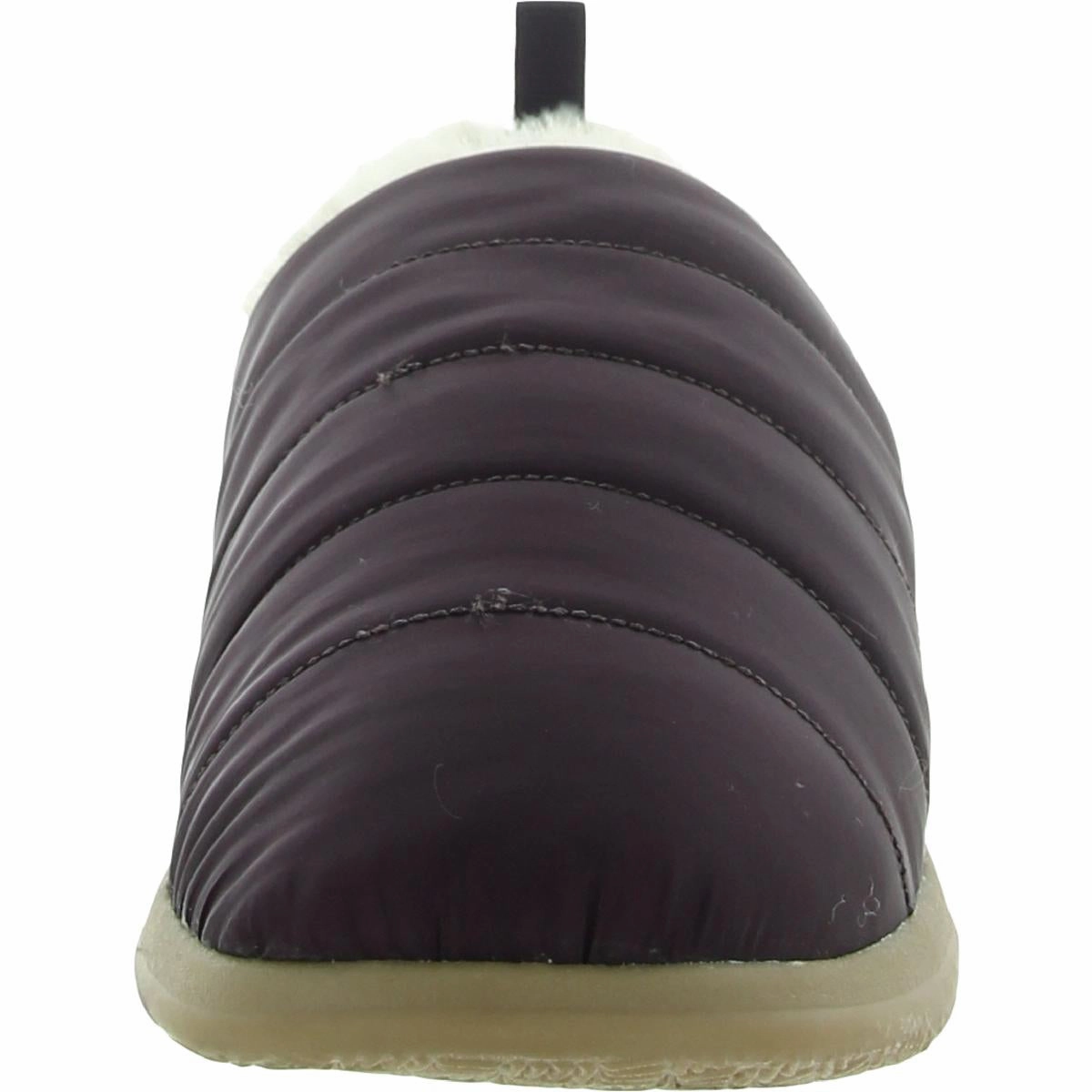 Tranquil Womens Nylon Faux Fur Lined Loafer Slippers